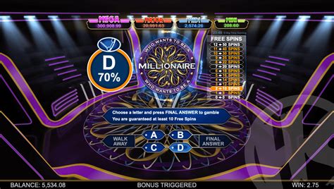 Игровой автомат Who Wants to Be a Millionaire Megapays  играть бесплатно